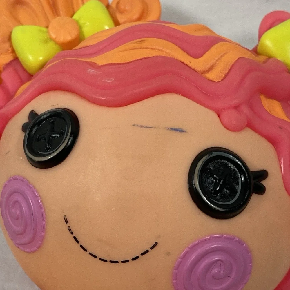 Lalaloopsy Sweetie Candy Ribbon Doll Neon Pink Orange, Large Size, 2014 Vintage